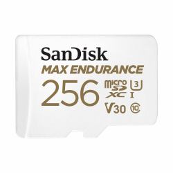 SanDisk MAX ENDURANCE 256 GB MicroSDXC UHS-I Class 10 (MAX ENDURANCE MICROSDHC,microSDXC, 256GB, UHS-I, C10, U3, V30, 100/40 MB/S)