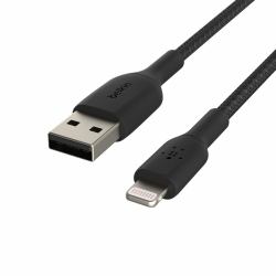 Belkin CAA002BT0MBK lightning cable 0.15 m Black (LIGHTNING TO USBA BRAIDED 0.15M BLK)