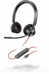 Poly 3320 Headset Wired Head-band Calls/Music USB Type-C Black (Blackwire 3320, BW3320 USB-C - Warranty: 12M)