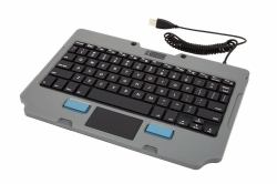 Gamber-Johnson 7160-1449-00 mobile device keyboard QWERTY US English USB Black, Grey (RUGGED LITE KEYBOARD - USE WITH 7160-1470-00)