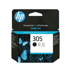 HP 305 Black Original Ink Cartridge (HP 305 BLACK ORG. INK CARTR - ORIGINAL INK CARTRIDGE)