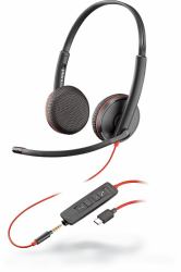 Poly Blackwire C3225 Headset Wired Head-band Office/Call center USB Type-C Black (re C3225 Headset Head-band - Black re C3225, Headset, - Head-band, Office/Call center, Black, Binaural, Volume +,Vo...