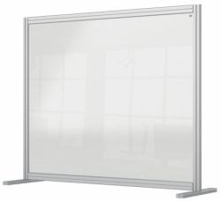 Nobo Premium Plus Clear Acrylic Protective Desk Divider Screen Modular System 1200x1000mm (Nobo 1915491 Premium Plus Desk Divider 1200x1000mm Acrylic)