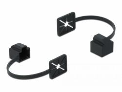 DeLOCK Dust Cover for RJ45 plug with mounting clip black (Delock Dust Cover for RJ45 - stÃ¸vdÃ¦kke)