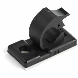 StarTech.com 100 Adhesive Cable Management Clips Black - Network/Ethernet/Office Desk/Computer Cord Organizer - Sticky Cable/Wire Holders - Nylon Self Adhesive Clamp UL/94V-2 Fire Rated (100 PACK O...