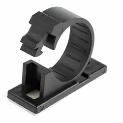 StarTech.com 100 Adhesive Cable Management Clips Black - Network/Ethernet/Office Desk/Computer Cord Organizer - Sticky Cable/Wire Holders - Nylon Self Adhesive Clamp UL/94V-2 Fire Rated (100 PACK O...