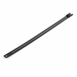 StarTech.com 9"[22cm] Metal Cable Ties - 1/4"[7mm] wide, 2-1/4"[55mm] Bundle Dia. 100lb[45kg] Tensile Strength, Nylon Coated 316 Stainless Steel, Self Locking Metal Detectable Ties, 50 Pack (METAL ...
