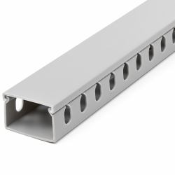 StarTech.com Open Slot Cable Management Raceway with Cover, 1-1/2"[38mm]W x 1"[25mm]H - 6.5ft[2m] length - 1/4"[8mm] Slots, PVC Network Cable Hider/Wall Wire Duct, Max 20 Cables, UL Listed (StarTec...