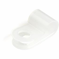 StarTech.com 100 Pack Screw Mount Cable Clamps - Small 5mm Bundle Cable Fastener/Holder - R-Type Single Reusable Nylon Clip - Screw Down Ethernet Cord Management Clamp - UL/94V-2 Rated TAA (100 PAC...