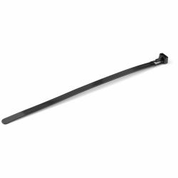 StarTech.com 8"[20cm] Reusable Cable Ties - 1/4"[7mm] wide, 1-7/8"[50mm] Bundle Dia. 50lb[22kg] Tensile Strength, Releasable Nylon Ties, Indoor/Outdoor, 94V-2/UL Listed, 100 Pack - Black - TAA (100...
