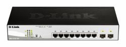 D-Link 10-Port Gigabit Smart Managed Switch including 2x SFP ports (10-PORT 10/100/1000 GB SMART SW - INCLU. 2 COMBO 1000BASET/SFP)
