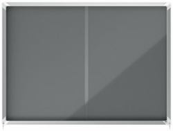 Nobo 1915338 insert notice board Indoor Grey Aluminium (Nobo 1915338 18 x A4 Premium+ lockable Notice Board with Grey Felt)