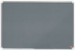 Nobo Premium Plus Felt Notice Board 900x600mm (Nobo 1915195 Premium Plus Grey Felt Notice Board 900x600mm)