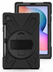 eSTUFF AUSTIN Defender Case for Samsung Galaxy Tab S6 Lite 2022/2020 - Black (Galaxy Tab S6 Lite - 2024/2022/2020 AUSTIN - Defender without built-in screen protector. Black - Warranty: 24M)