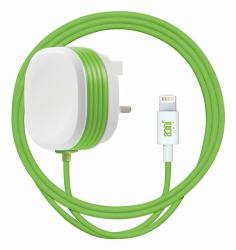Juice JUI-MAINS-LIGHT-20W-ECO mobile device charger Headset, Smartphone, Tablet Blue AC Fast charging Indoor (MAINS UK TO LIGHTNING - 20W CHARGER GREEN)