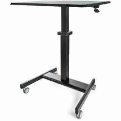 StarTech.com Mobile Standing Desk - Portable Sit Stand Ergonomic Height Adjustable Cart on Wheels - Rolling Computer/Laptop Workstation Table with Locking One-Touch Lift for Teacher/Student (MOBILE...