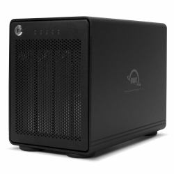 OWC ThunderBay 4 HDD/SSD enclosure Black 2.5/3.5" (OWC 0TB ThunderBay 4 RAID Ready 4-Bay External Storage Enclosure with 2 x TB3 Ports. 4-Bay RAID without Softraid!!)