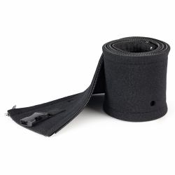 StarTech.com 40" [1m] Neoprene Cable Management Sleeve with Zipper & Buckle - 1.2" [3cm] Diameter - Computer/PC Power/Network/AV Cord Cover/Manager - Flexible Cable Organizer Wrap - Black (40IN NEO...