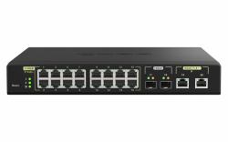 QNAP QSW-M2116P-2T2S network switch Managed L2 2.5G Ethernet Power over Ethernet [PoE] Black (QNAP QSW-M2116P-2T2S - Switch - Managed - 16 x 100/1000/2.5G [PoE+] + 2 x 10 Gigabit SFP+ + 2 x 100/100...