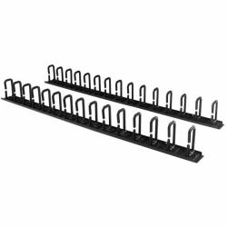 StarTech.com Vertical Cable Organizer with D-Ring Hooks - 0U - 6 ft. (SERVER RACK VERTICAL CABLE - MANAGEMENT FINGER DUCT WIRE SLOT)