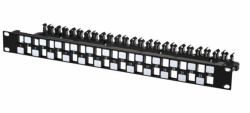 Lanview LVN127597 patch panel 1U (24-ports STP Cat6a patch - panel 1U for 19" rack - Warranty: 60M)