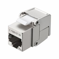 Lanview LVN128088 keystone module (Cat6a Shielded flip jack - keystone - Warranty: 60M)