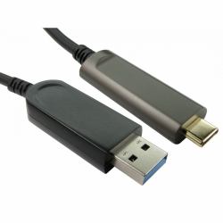 Cables Direct AOCUSB3C-921-10 USB cable USB 3.2 Gen 1 [3.1 Gen 1] 10 m USB A USB C 10 Gbit/s Black (CDL AOC USB 10Gbps 10mtr A-C)