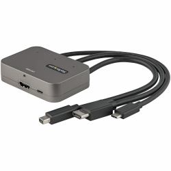 StarTech.com 3-in-1 Multiport to HDMI Adapter - 4K 60Hz USB-C, HDMI or Mini DisplayPort to HDMI Converter for Conference Room - Digital AV Video Adapter to Connect HDMI Monitor/Display (3IN1 MULTIP...