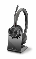 Poly Voyager 4320 UC Headset Wireless Head-band Office/Call center USB Type-C Bluetooth Charging stand Black (VOYAGER 4320 UC V4320-M - Headset C USB-C CS WW - Warranty: 12M)