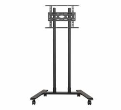 B-Tech Large Universal Flat Screen Trolley / Floor Stand [VESA 600 x 400] - 1.6m Ø50mm Poles (BTECH BT8504/BB V2 LRGE TROL/FLOOR STAND)