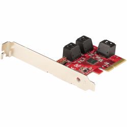 StarTech.com SATA PCIe Card - 6 Port PCIe SATA Expansion Card - 6Gbps - Low/Full Profile - Stacked SATA Connectors - ASM1166 Non-Raid - PCI Express to SATA Converter (SATA PCIE CARD - 6 PORT [6GBPS...