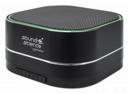 Manhattan Metallic Bluetooth Speaker, Microphone, FM Radio, Decent Sound Output [3W], 6 hour Playback time, Integrated Controls, Range 10m, microSD card reader, Aux 3.5mm, USB-A charging cable incl...