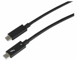 Lenovo 4Z51A40455 Thunderbolt cable 2 m 40 Gbit/s Black (Thunderbolt 4 [40Gbps] Active Cable 2M USB-C to USB-C - Warranty: 1 Year)