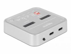 DeLOCK Docking Station for 1 x M.2 NVMe SSD + 1 x M.2 SATA SSD with SD Express [SD 7.1] Card Reader and Clone Function (Delock - SSD-dockingstation - M.2 NVMe)