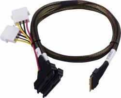 Microchip Technology 2305200-R Serial Attached SCSI [SAS] cable 0.8 m Black, Multicolour (Adaptec Kabel 1x SFF8654 x8 -> SFF8639 2xU.3 intern 0.8m SlimSAS - 2SFF-8639 x4 U.3 tri-mode SAS/SATA/NVMe)