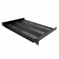 StarTech.com 1U Server Rack Shelf - Universal Vented Rack Mount Cantilever Tray for 19" Network Equipment Rack & Cabinet - Durable Design - Weight Capacity 55lb/25kg - 12" Deep Shelf, Black (1U SER...