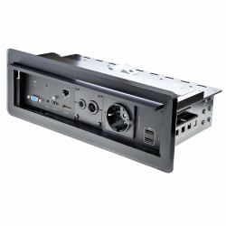 StarTech.com Conference Table Box for AV Connectivity & Power/Charging - 4K HDMI output with HDMI, DP, & VGA Inputs, GbE, Audio - Charging Station w/ 2x USB-A & 1x CE Certified EU Plug (TABLE BOX W...