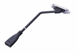 Vision Techconnect HDMI Booster Module HDMI cable 2 m HDMI Type A [Standard] Black, White (Modular AV faceplate component - HDMI module - female socket on front with tail at rear with female connec...