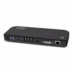 V7 UDDS2 laptop dock/port replicator Docking USB 2.0 Black (USB DOCKING STATION DUALDISPLAY - 2K RESOLUTION 6 USBPORTSETHERNET)