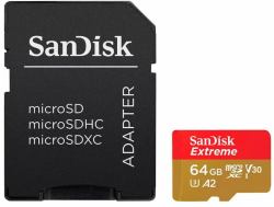 SanDisk Extreme PLUS 64 GB MicroSDXC Class 10 (SanDisk Extreme PLUS - flashhukommelse)