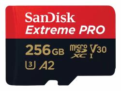 SanDisk Extreme PRO 256 GB MicroSDXC UHS-I Class 10 (CARD 256GB Sandisk Extreme Pro microsdxc 200MB/s + Adapter)