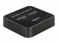 DeLOCK M.2 Docking Station for 2 x M.2 NVMe PCIe SSD with Clone function (Storage drive docking station - USB 3.2 Gen 2 [3.1 Gen 2] - Type-C Black DeLOCK 64177, SSD, M.2, USB 3.2 Gen 2 [3.1 Gen 2] ...