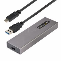 StarTech.com USB-C 10Gbps to M.2 NVMe or M.2 SATA SSD Enclosure - Tool-free External M.2 PCIe/SATA NGFF SSD Aluminum Case - USB Type-C&A Host Cables - Supports 2230/2242/2260/2280 (StarTech.com PCI...