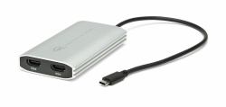 OWC CADPDL2HDMI USB graphics adapter 3840 x 2160 pixels Silver (OWC USB-C Dual HDMI 4K Display Adapter)