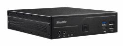 Shuttle Slim PC DH610 , S1700, 1x HDMI, 2x DP , 1x 2.5", 2x M.2, 2x LAN [Intel 1G + 2.5G], 2x COM, 24/7 permanent operation, incl. VESA (DH610 S1700 H610 BLACK 120W - GLN HDMI DISPLAY-PORT COM-PORT)