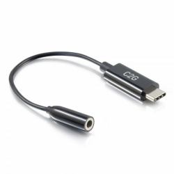C2G 54426 mobile phone cable Black 0.09 m USB-C 3.5 mm (C2G USB C to 3.5mm Audio Adapter - USB C to AUX Cable - USB C to Headphone Jack - USB-C to headphone jack adapter - USB-C male to mini-phone ...