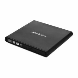 Verbatim External Slimline CD/DVD Writer optical disc drive DVD±RW Black (Verbatim Mobile DVD ReWriter USB 2.0 [Light Version] 53504)
