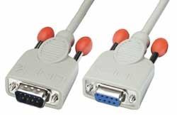 Lindy 0,5m RS232 Cable signal cable 0.5 m Grey (RS232 VERLNGERUNGSKABEL 9 POL. - SUB-D MALE TO 9-PIN SUB-D FEMALE)