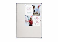 Nobo Extra Flat Magnetic Lockable Noticeboard 9XA4 (Nobo 1902282 Internal Flat Glazed Case 9 x A4 Magnetic)