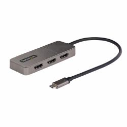 StarTech.com 3-Port USB-C MST Hub - USB Type-C to 3x HDMI Multi-Monitor Adapter for Laptop - Triple HDMI up to 4K 60Hz with DP 1.4 Alt Mode & DSC - HDR - 1ft [30cm] Cable - Windows Only (3-PORT USB...
